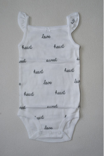 Бодік 1шт 12M білий love heart