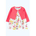     Комплект плаття з квітами, рожевий кардиган на гудзиках